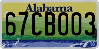 AL license plate 67CB003