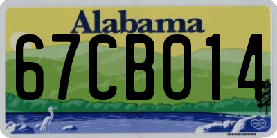 AL license plate 67CB014