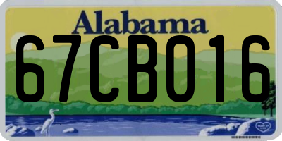 AL license plate 67CB016