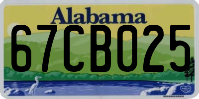 AL license plate 67CB025