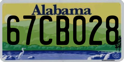 AL license plate 67CB028