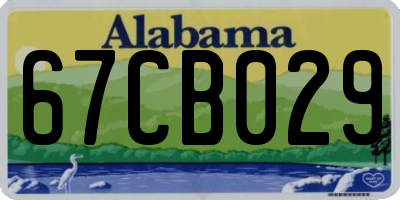 AL license plate 67CB029