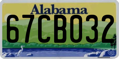 AL license plate 67CB032