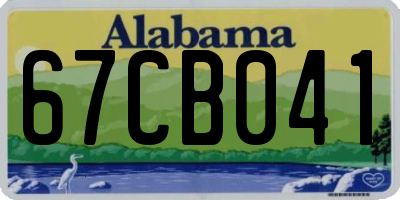 AL license plate 67CB041