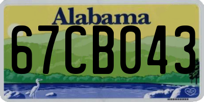 AL license plate 67CB043