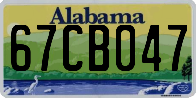 AL license plate 67CB047