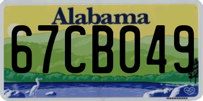 AL license plate 67CB049