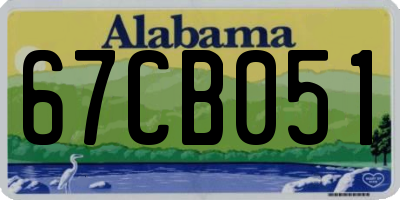AL license plate 67CB051