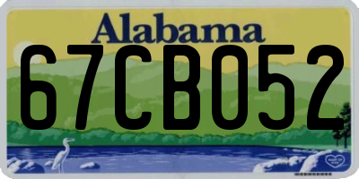 AL license plate 67CB052