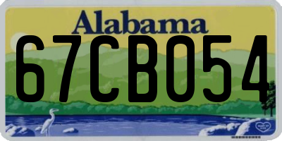 AL license plate 67CB054