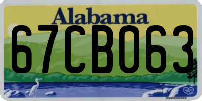 AL license plate 67CB063