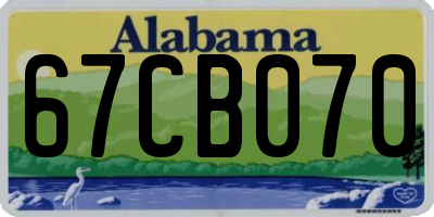 AL license plate 67CB070