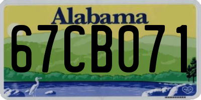 AL license plate 67CB071
