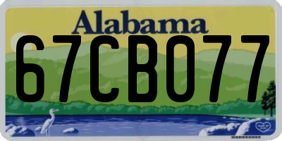 AL license plate 67CB077