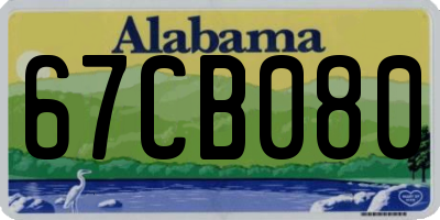 AL license plate 67CB080