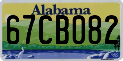 AL license plate 67CB082
