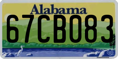 AL license plate 67CB083