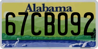 AL license plate 67CB092