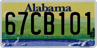 AL license plate 67CB101