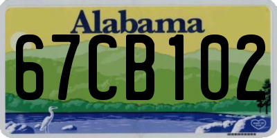 AL license plate 67CB102