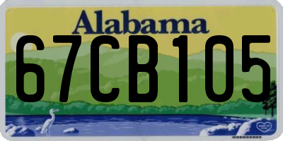 AL license plate 67CB105
