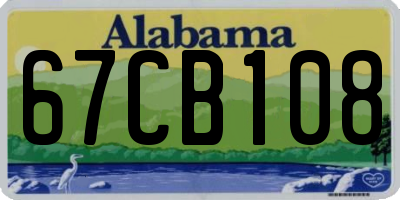 AL license plate 67CB108