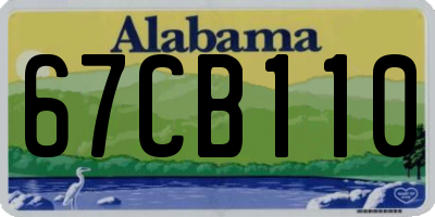 AL license plate 67CB110