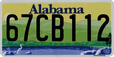 AL license plate 67CB112