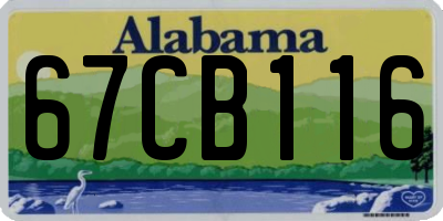 AL license plate 67CB116
