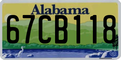 AL license plate 67CB118