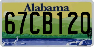 AL license plate 67CB120
