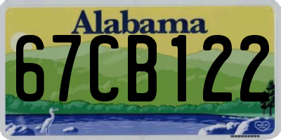 AL license plate 67CB122