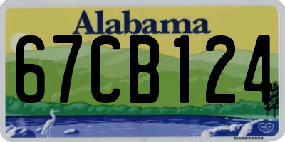 AL license plate 67CB124