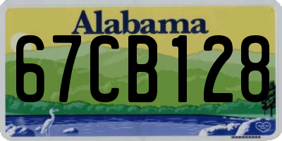 AL license plate 67CB128