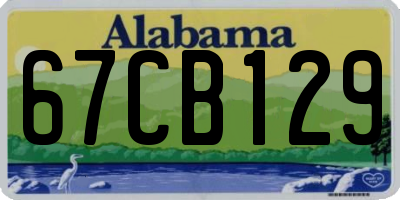 AL license plate 67CB129