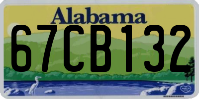 AL license plate 67CB132