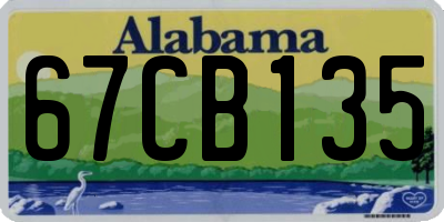 AL license plate 67CB135