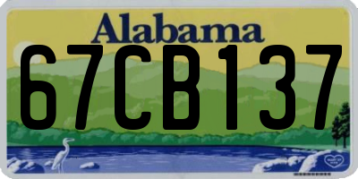 AL license plate 67CB137