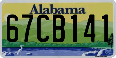 AL license plate 67CB141