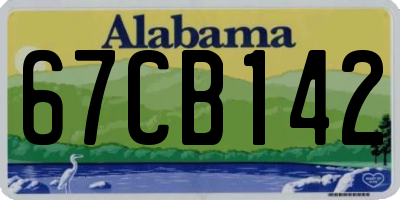 AL license plate 67CB142
