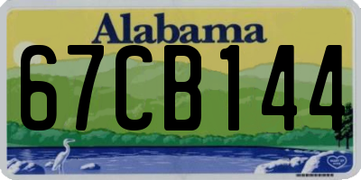 AL license plate 67CB144
