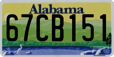 AL license plate 67CB151