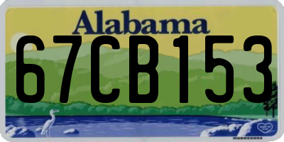 AL license plate 67CB153