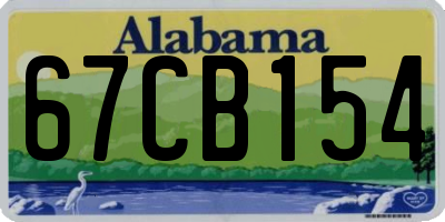 AL license plate 67CB154