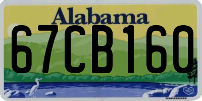 AL license plate 67CB160