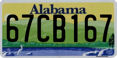 AL license plate 67CB167