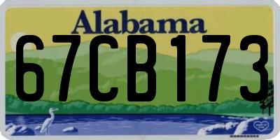 AL license plate 67CB173