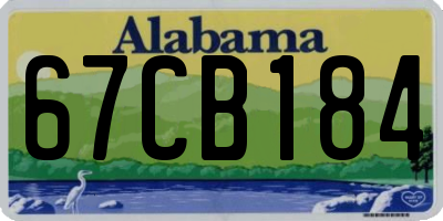 AL license plate 67CB184