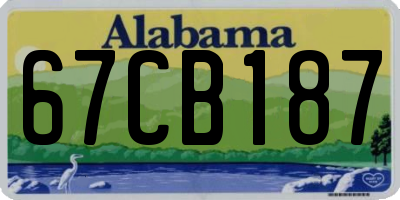 AL license plate 67CB187