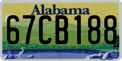 AL license plate 67CB188